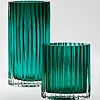 Vaso cristal soprado verde G Jacqueline Terpins