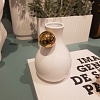 Vaso Branco com Dourado em Cerâmica - Elisabeth Wicks
