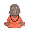 Escultura Monge Meditando Laranja