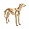 Escultura Cachorro Dourado em Poliresina 20x6x23 cm